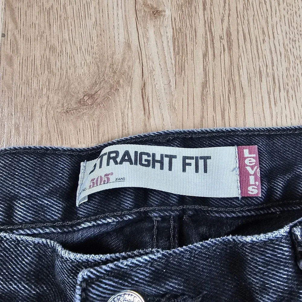 Vintage‎ Levis Jeans Mens 34x34 Black Denim 505 Regular Fit Straight Pants Y2K